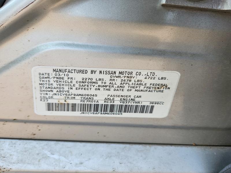Aukcja sprzedaży 2010 Infiniti G37 Sedan, vin: JN1CV6AP9AM406045, numer aukcji: 61133456