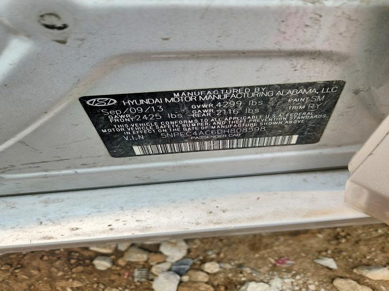 61591396 :رقم المزاد ، 5NPEC4AC6DH808598 vin ، 2013 Hyundai Sonata مزاد بيع