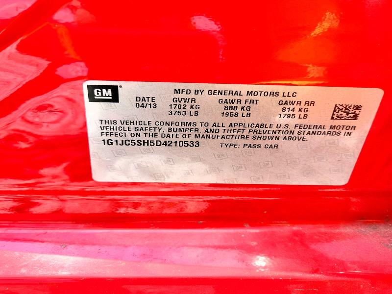 Aukcja sprzedaży 2013 Chevrolet Sonic, vin: 1G1JC5SH5D4210533, numer aukcji: 85962635