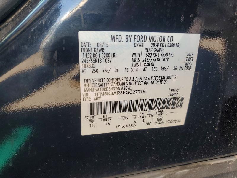 Продаж на аукціоні авто 2015 Ford Explorer, vin: 1FM5K8AR3FGC27075, номер лоту: 60262186