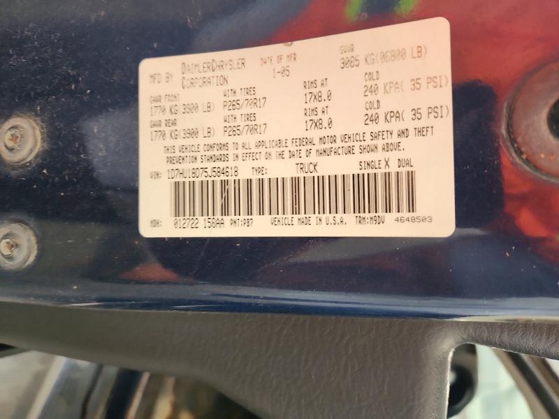 Aukcja sprzedaży 2005 Dodge Ram 1500, vin: 1D7HU18D75J584618, numer aukcji: 60709236