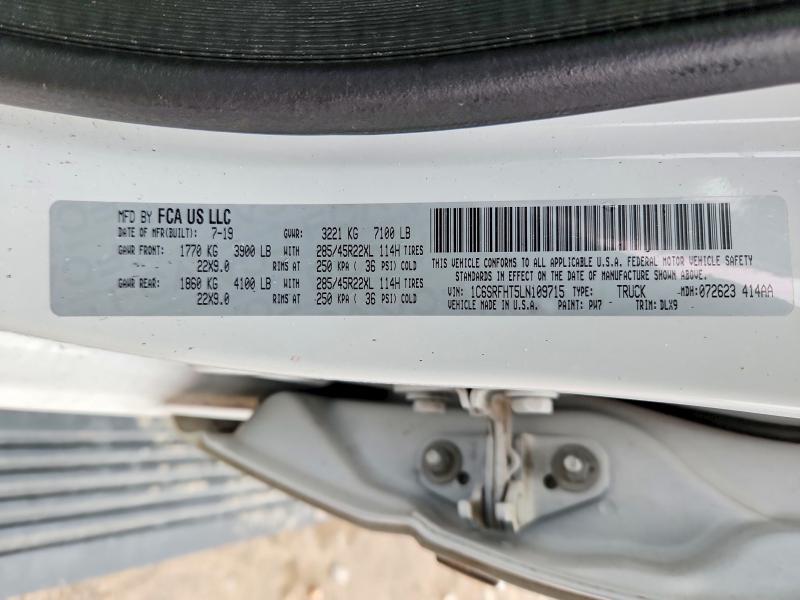 Продажа на аукционе авто 2020 Ram 1500, vin: 1C6SRFHT5LN109715, номер лота: 60474826