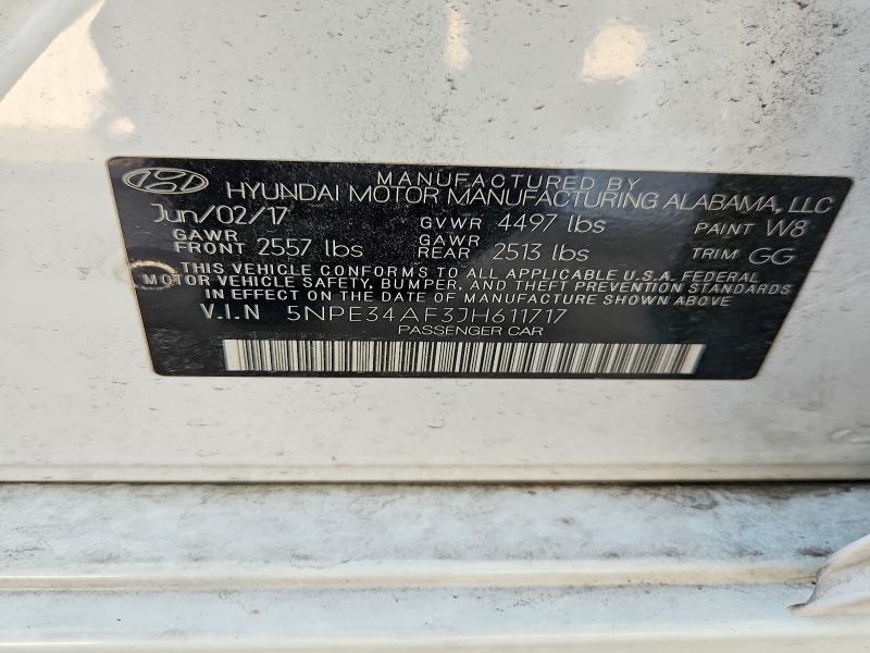 Продажа на аукционе авто 2018 Hyundai Sonata, vin: 5NPE34AF3JH611717, номер лота: 61925266