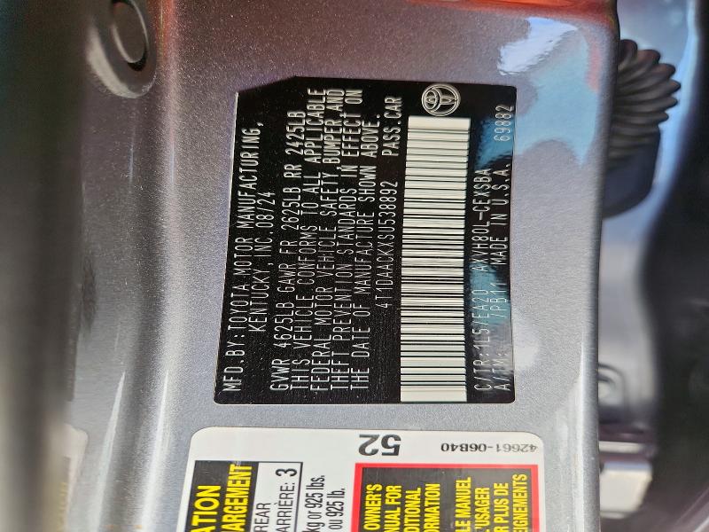 Продажа на аукционе авто 2025 Toyota Camry, vin: 4T1DAACKXSU538892, номер лота: 63178676