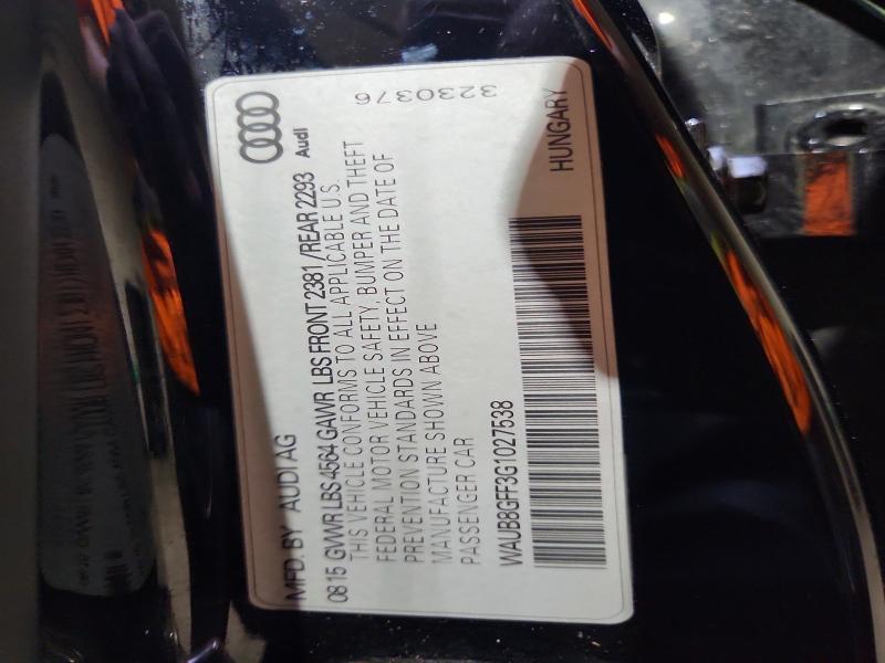 Aukcja sprzedaży 2016 Audi A3, vin: WAUB8GFF3G1027538, numer aukcji: 60368886