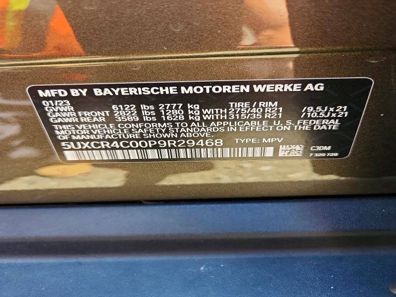 2023 Bmw X5 მანქანა იყიდება აუქციონზე, vin: 5UXCR4C00P9R29468, აუქციონის ნომერი: 61605226
