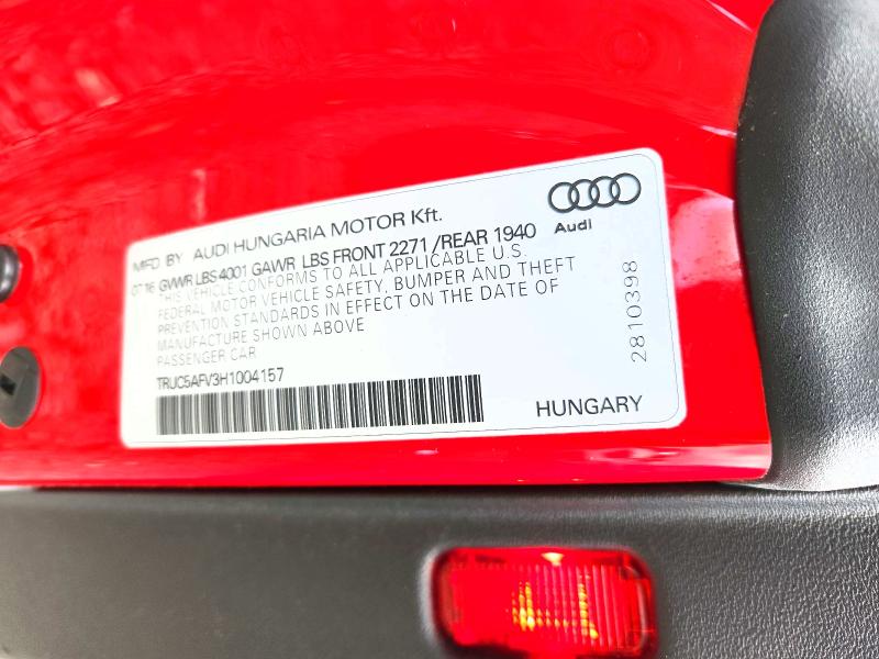 Продаж на аукціоні авто 2017 Audi Tt, vin: TRUC5AFV3H1004157, номер лоту: 62616966