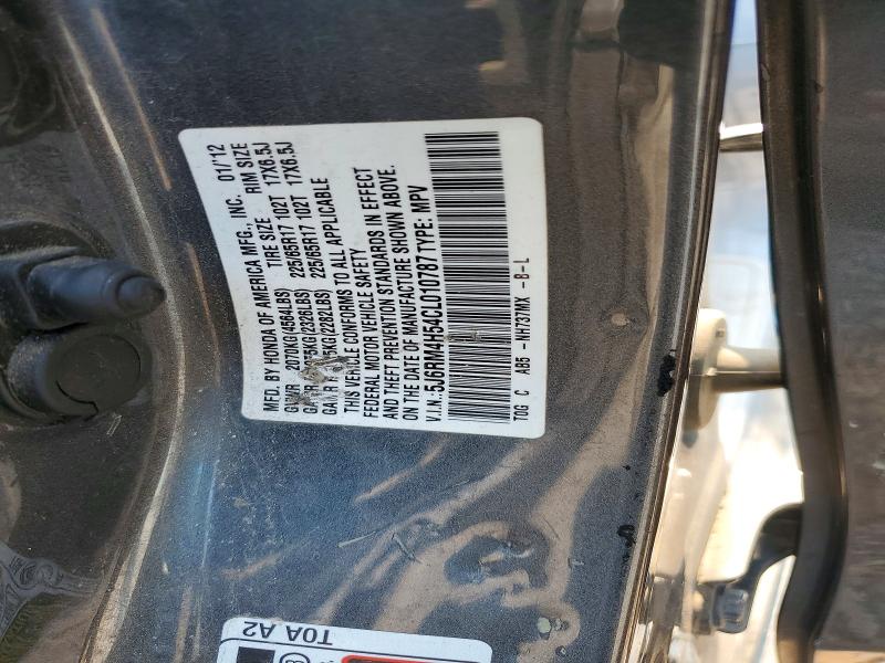 2012 Honda Cr-v მანქანა იყიდება აუქციონზე, vin: 5J6RM4H54CL010787, აუქციონის ნომერი: 61136746