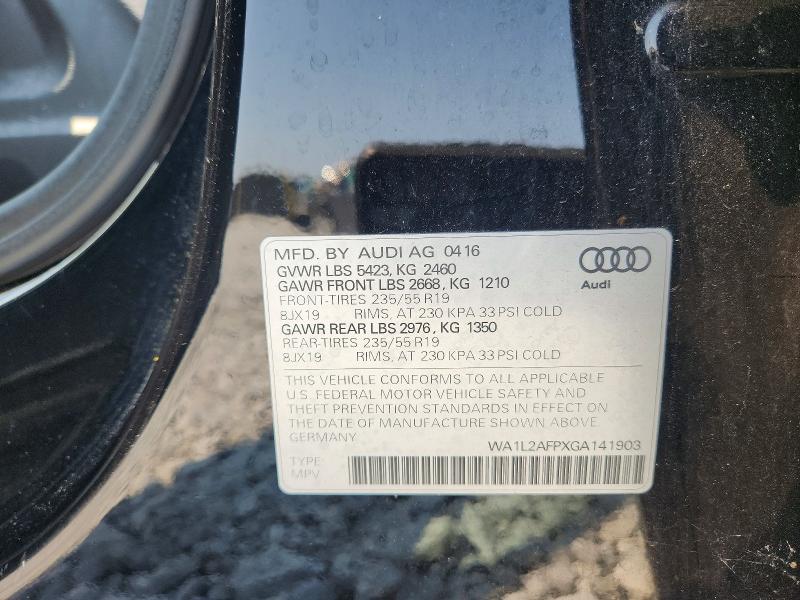 Продажа на аукционе авто 2016 Audi Q5, vin: WA1L2AFPXGA141903, номер лота: 62024146