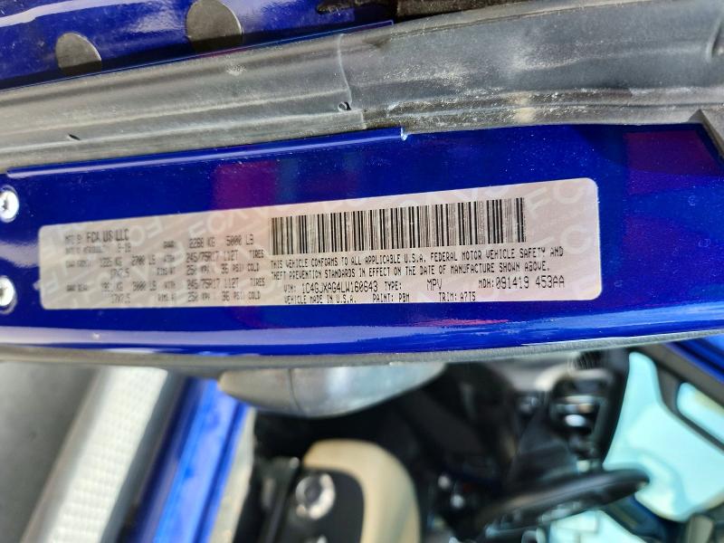 60982746 :رقم المزاد ، 1C4GJXAG4LW160643 vin ، 2020 Jeep Wrangler مزاد بيع