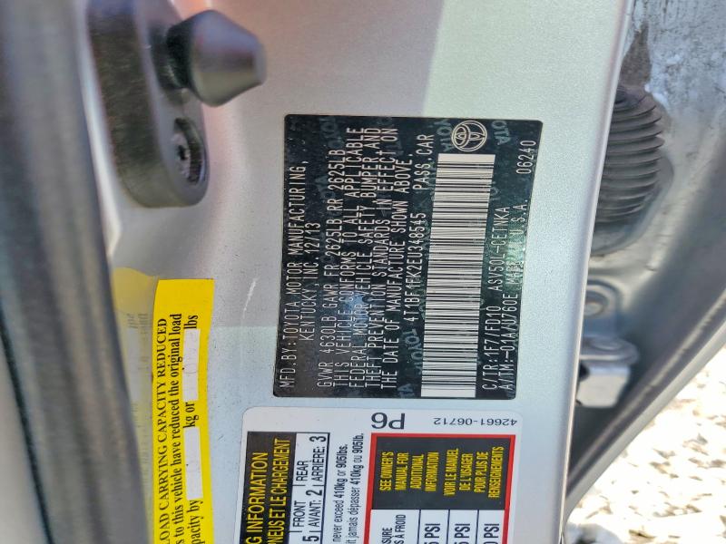 59956226 :رقم المزاد ، 4T1BF1FK2EU348545 vin ، 2014 Toyota /s/le/xle مزاد بيع