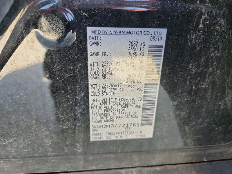 Aukcja sprzedaży 2020 Nissan Rogue, vin: 5N1AT2MT7LC721765, numer aukcji: 61891646