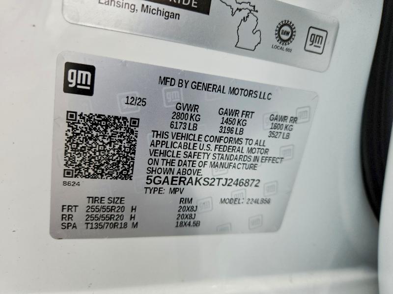 Aukcja sprzedaży 2026 Buick Enclave, vin: 5GAERAKS2TJ246872, numer aukcji: 60320546