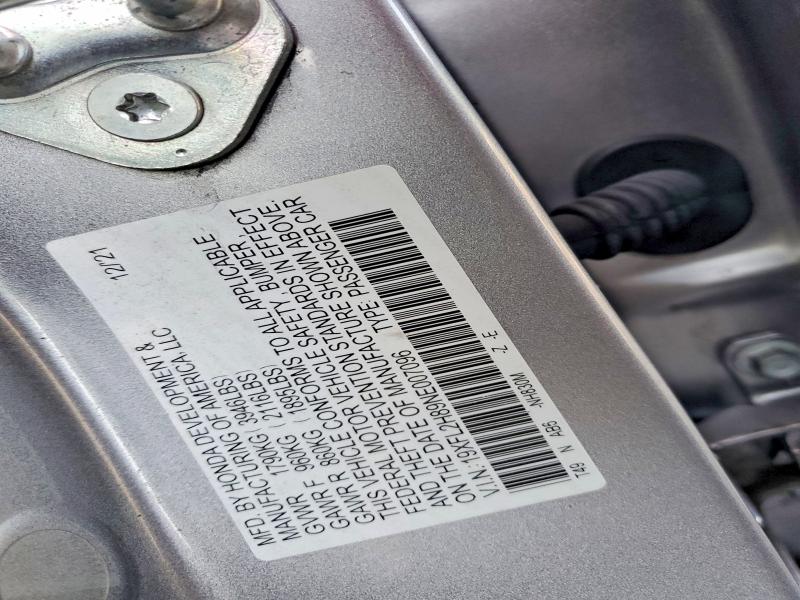 Продаж на аукціоні авто 2022 Honda Civic, vin: 19XFL2H89NE007096, номер лоту: 61914296
