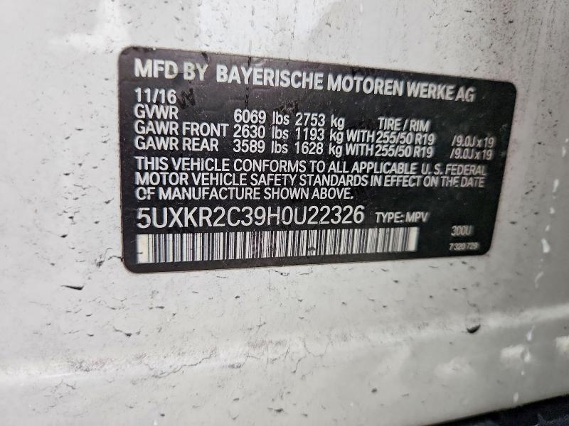 Aukcja sprzedaży 2017 Bmw X5, vin: 5UXKR2C39H0U22326, numer aukcji: 62750666