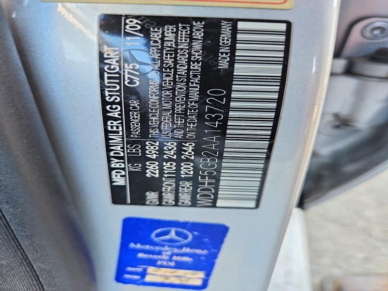 2010 Mercedes-benz E მანქანა იყიდება აუქციონზე, vin: WDDHF5GB2AA143720, აუქციონის ნომერი: 58957536