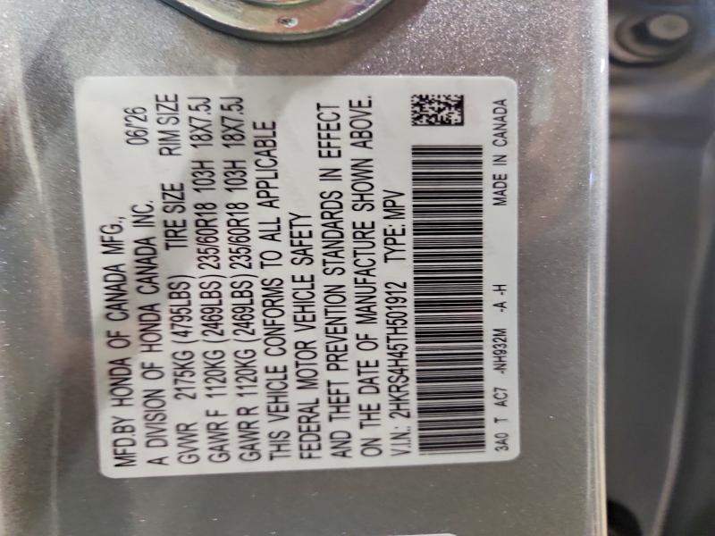 Продажа на аукционе авто 2026 Honda Crv, vin: 2HKRS4H45TH501912, номер лота: 60830936