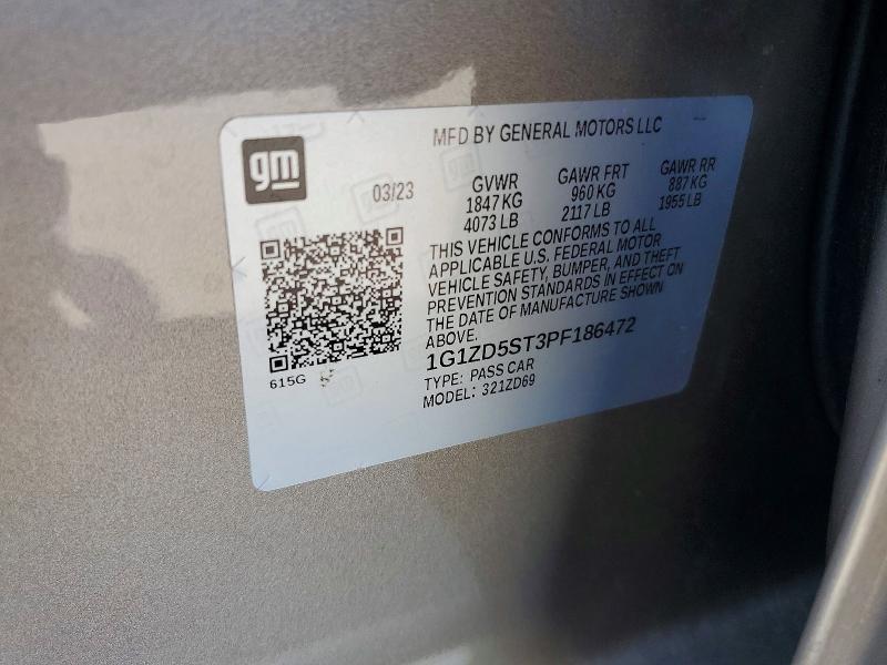 Продажа на аукционе авто 2023 Chevrolet Malibu, vin: 1G1ZD5ST3PF186472, номер лота: 61781286