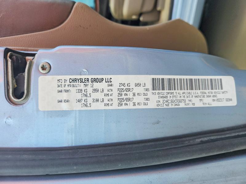 Aukcja sprzedaży 2012 Chrysler Town & Country, vin: 2C4RC1BGXCR368758, numer aukcji: 59274386