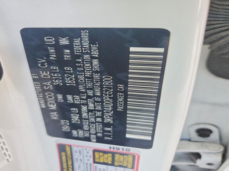 63102116 :رقم المزاد ، 3KPA24AD0PE621800 vin ، 2023 Kia Rio مزاد بيع