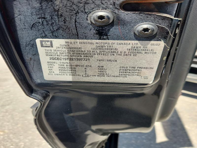 Aukcja sprzedaży 2002 Chevrolet Silverado, vin: 2GCEC19T221397721, numer aukcji: 61725496