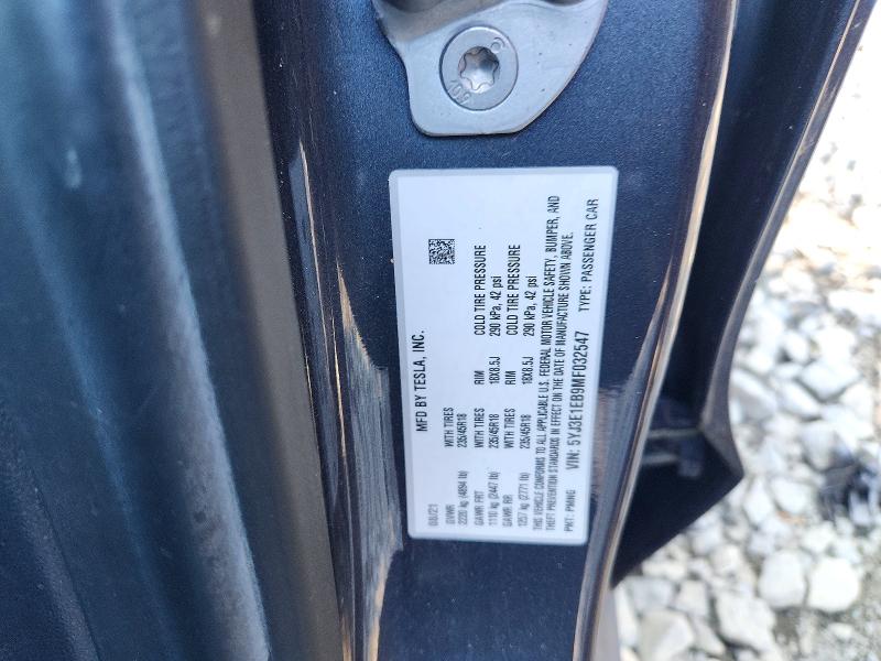 Aukcja sprzedaży 2021 Tesla Model 3, vin: 5YJ3E1EB9MF032547, numer aukcji: 62454656