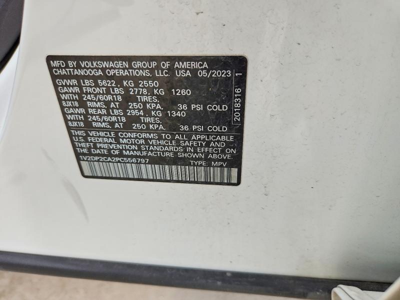 Продаж на аукціоні авто 2023 Volkswagen Atlas, vin: 1V2DP2CA2PC556797, номер лоту: 59740176