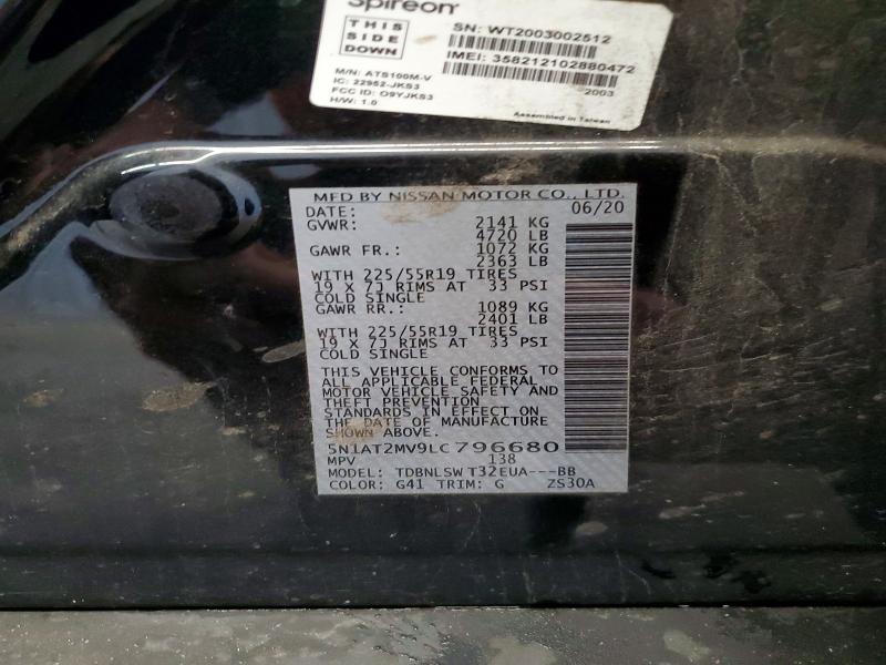 Aukcja sprzedaży 2020 Nissan Rogue, vin: 5N1AT2MV9LC796680, numer aukcji: 62701296