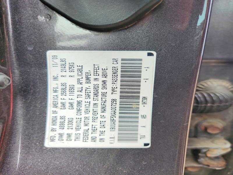 Aukcja sprzedaży 2010 Acura Tl, vin: 19UUA8F5XAA007258, numer aukcji: 59738916
