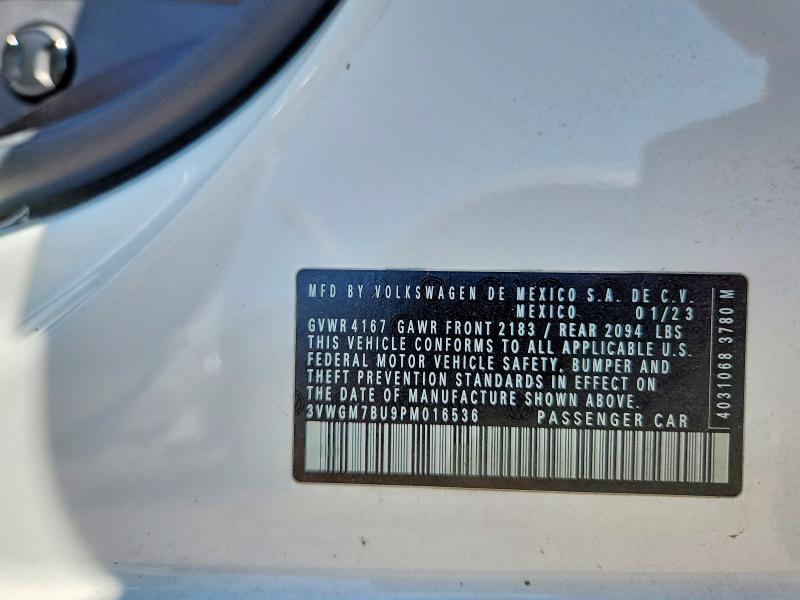 Aukcja sprzedaży 2023 Volkswagen Jetta, vin: 3VWGM7BU9PM016536, numer aukcji: 59921006