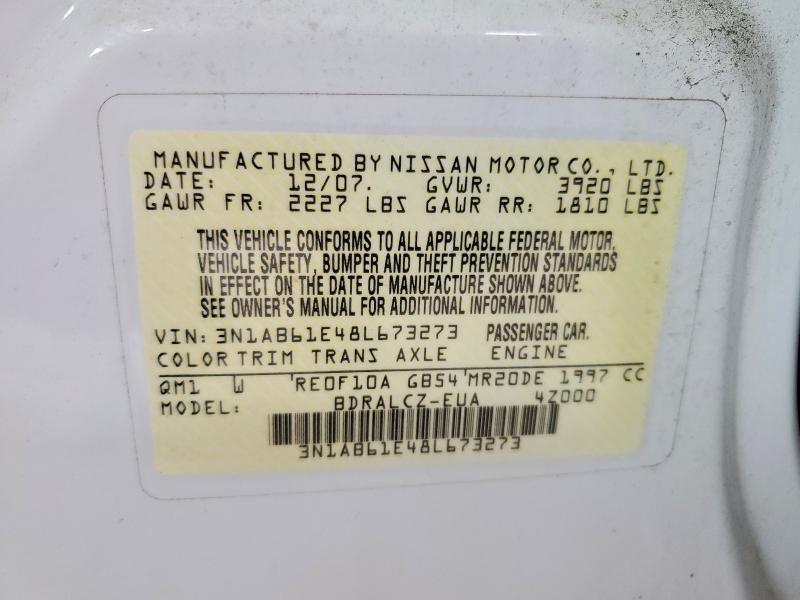 61334546 :رقم المزاد ، 3N1AB61E48L673273 vin ، 2008 Nissan Sentra مزاد بيع