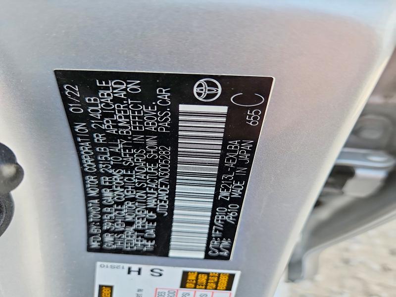 Aukcja sprzedaży 2022 Toyota Corolla, vin: JTDEAMDE7N3005282, numer aukcji: 60874786