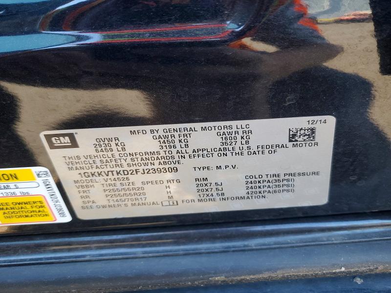 Продаж на аукціоні авто 2015 Gmc Acadia, vin: 1GKKVTKD2FJ239309, номер лоту: 60715666