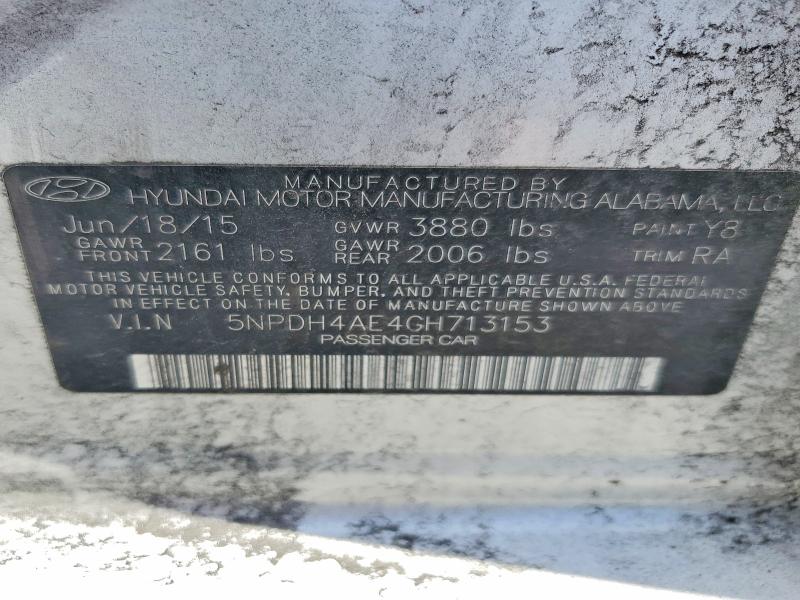 Aukcja sprzedaży 2016 Hyundai Elantra, vin: 5NPDH4AE4GH713153, numer aukcji: 61791456