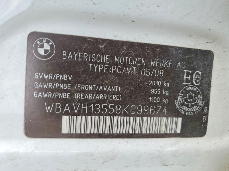 Продаж на аукціоні авто 2008 Bmw 323, vin: WBAVH13558KC99674, номер лоту: 62094616