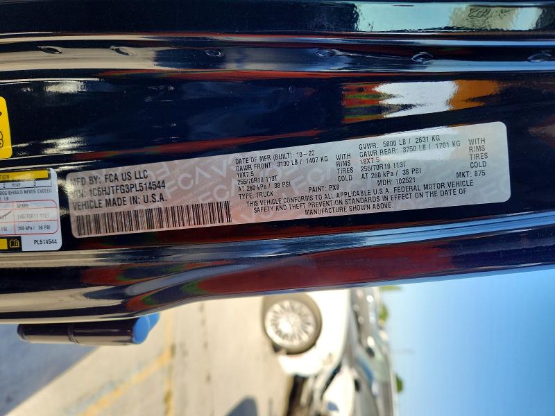 2023 Jeep Gladiator მანქანა იყიდება აუქციონზე, vin: 1C6HJTFG3PL514544, აუქციონის ნომერი: 60145586