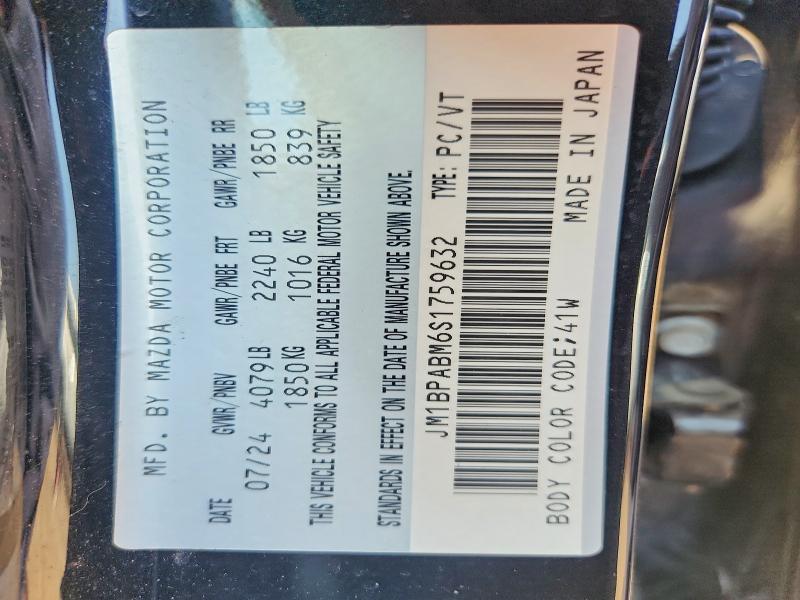Aukcja sprzedaży 2025 Mazda 3, vin: JM1BPABM6S1759632, numer aukcji: 60748456