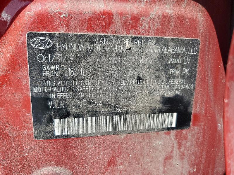 2020 Hyundai Elantra მანქანა იყიდება აუქციონზე, vin: 5NPD84LF7LH563829, აუქციონის ნომერი: 60580456