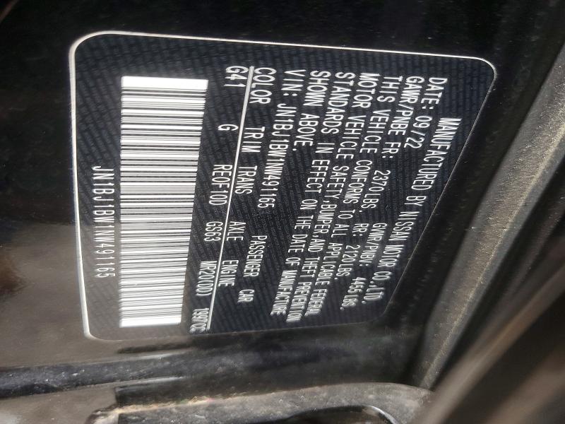 2022 Nissan Rogue Sport მანქანა იყიდება აუქციონზე, vin: JN1BJ1BW1NW491165, აუქციონის ნომერი: 62578356