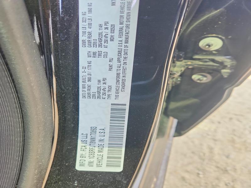 62822686 :رقم المزاد ، 1C6SRFJT8NN170893 vin ، 2022 Ram 1500 مزاد بيع