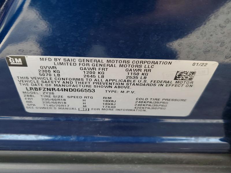 Продаж на аукціоні авто 2022 Buick Envision, vin: LRBFZNR44ND066553, номер лоту: 61719256