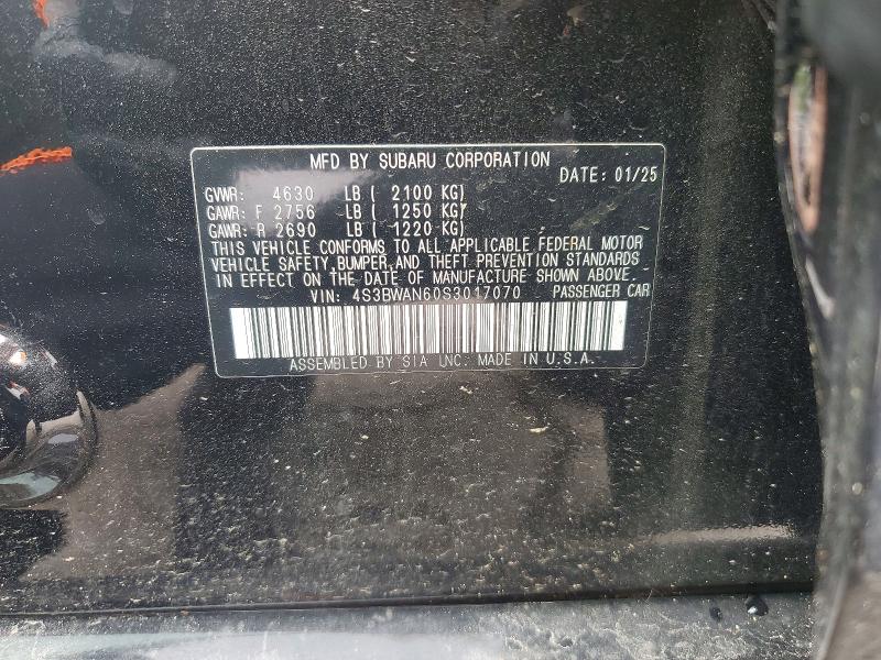 Продажа на аукционе авто 2025 Subaru Legacy, vin: 4S3BWAN60S3017070, номер лота: 62571306