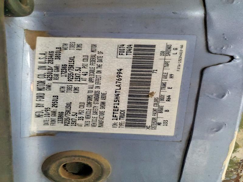 Aukcja sprzedaży 1996 Ford F150, vin: 1FTEF15H4TLA76994, numer aukcji: 60244466