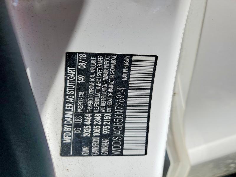 Aukcja sprzedaży 2019 Mercedes-benz Cla, vin: WDDSJ4GB5KN726954, numer aukcji: 63246186