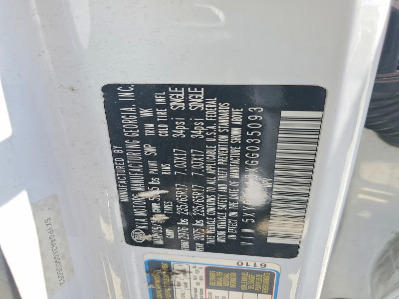 Продаж на аукціоні авто 2016 Kia Sorento, vin: 5XYPG4A3XGG035093, номер лоту: 60129616