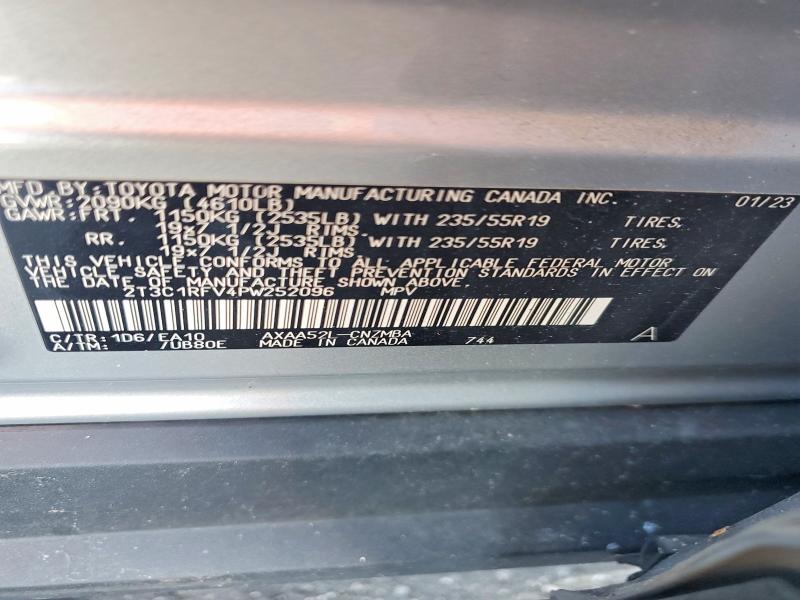 Продаж на аукціоні авто 2023 Toyota Rav4, vin: 2T3C1RFV4PW252096, номер лоту: 60461506