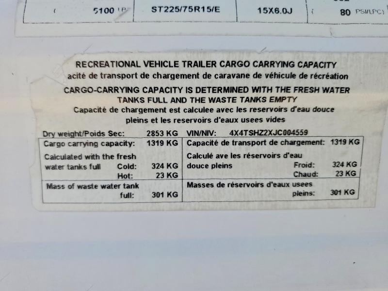 Продаж на аукціоні авто 2018 Forest River Travel Trl, vin: 4X4TSHZ2XJC004559, номер лоту: 63424246