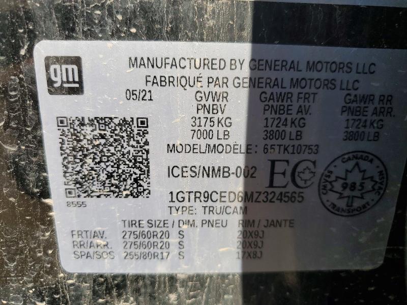 Продажа на аукционе авто 2021 Gmc Sierra, vin: 1GTR9CED6MZ324565, номер лота: 63250346