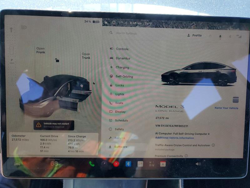 60273916 :رقم المزاد ، 5YJ3E1EA7RF865231 vin ، 2024 Tesla Model 3 مزاد بيع