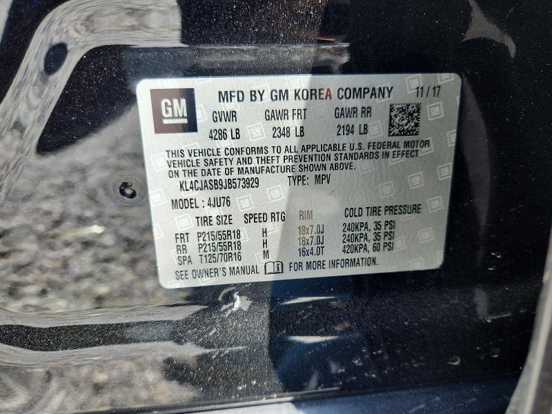 Aukcja sprzedaży 2018 Buick Encore, vin: KL4CJASB9JB573929, numer aukcji: 60639616